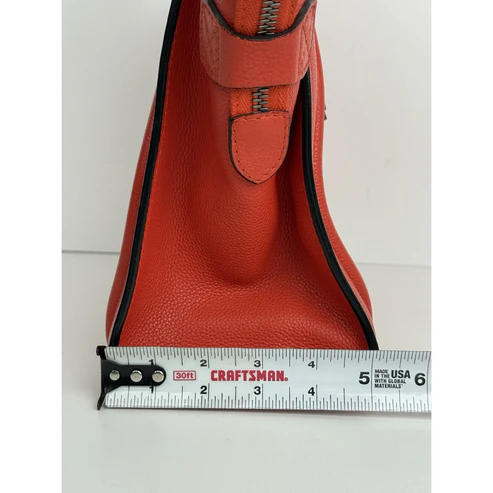 Céline Mini Luggage Tote Red-Orange Leather Handbag - Image 2