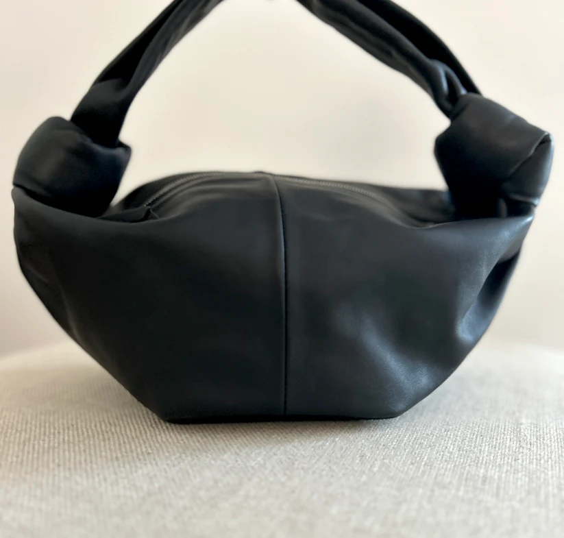 Bottega Veneta Nappa Mini Double Knot Bag Black