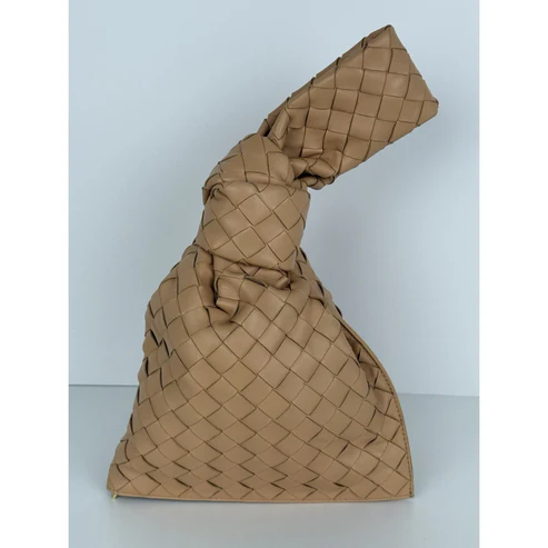 BOTTEGA VENETA BV Twist Intrecciato Mini Women’s Bag in Beige