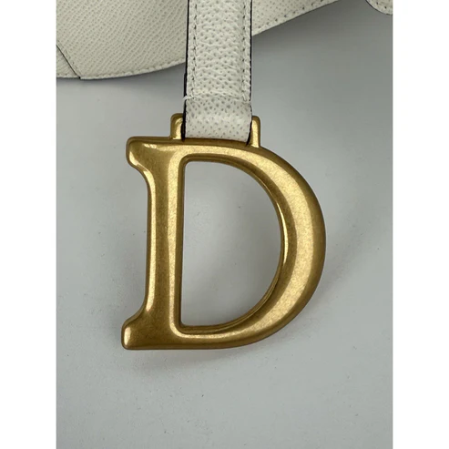 Christian Dior Medium Saddle White Leather Shoulder Bag - Image 15