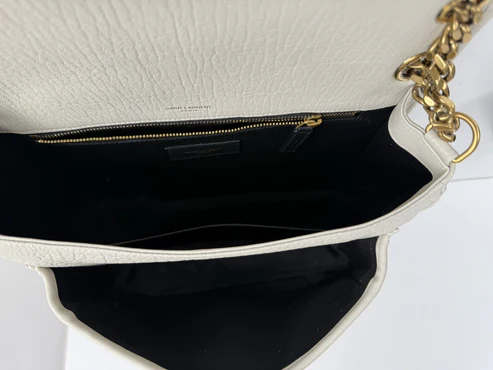 Saint Laurent Niki Medium Leather Shoulder Bag in Crema Soft - Image 2
