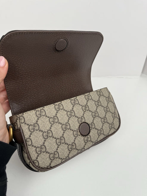 GUCCI OPHIDIA GG Monogram Supreme Mini SHOULDER BAG - Image 8