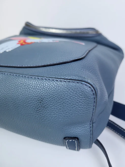 Loewe Backpack Disney Flying DUMBO Stone Blue Leather GOYA Limited Edition - Image 8