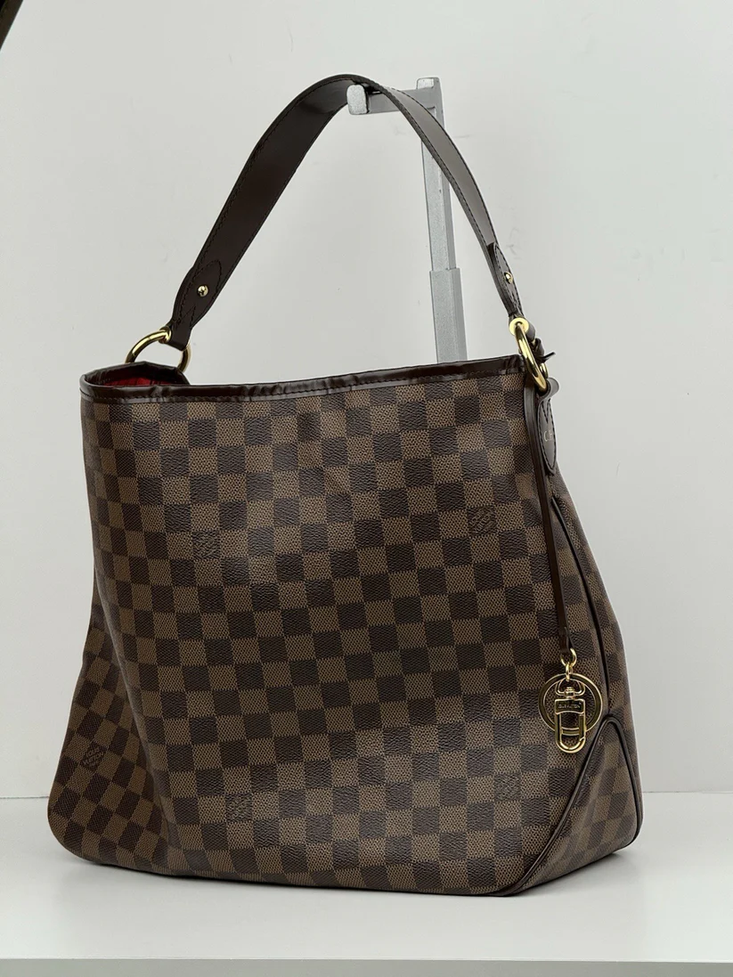 Louis Vuitton Delightful Hobo Bag MM Brown Canvas Shoulder Bag - Image 4