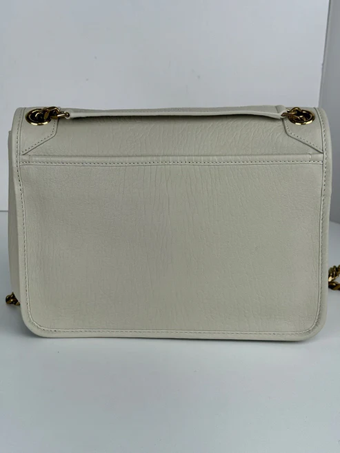 Saint Laurent Niki Medium Leather Shoulder Bag in Crema Soft - Image 5