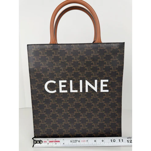 Celine Vertical Cabas Tote Triomphe Coated Canvas - Image 13