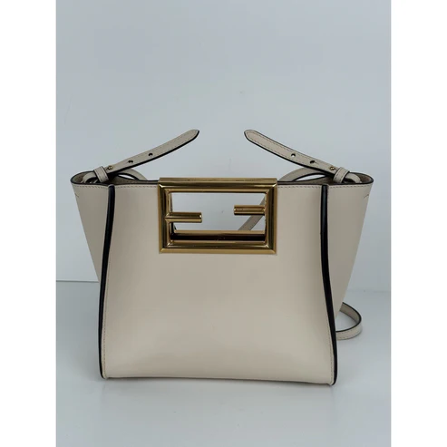 Fendi Way Small Tote Women's Crossbody Bag in Beige - Image 6