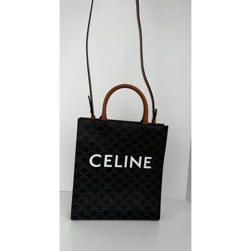 Celine Vertical Cabas Tote Triomphe Coated Canvas - Image 2