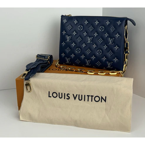 Louis Vuitton Coussin PM Blue Denim Monogram Shoulder Crossbody Bag