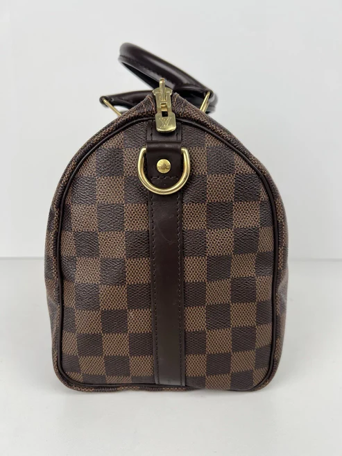 LOUIS VUITTON Speedy Bandouliere 25 Damien Ebene Canvas Shoulder Bag (2017) - Image 7