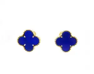 Van Cleef & Arpels Lapis Lazuli 18Kt Yellow Gold Earrings